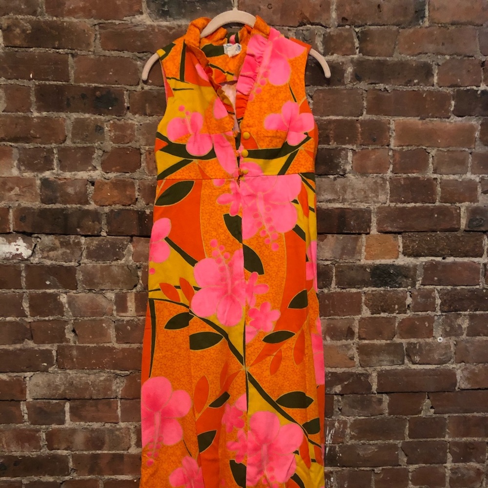 Orange Vintage sleeveless